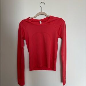 Lululemon Women's Red Long Sleeve Top